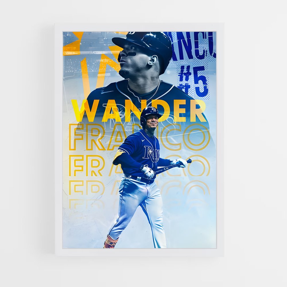Poster Wander de franco – affiche Baseball (vue 3)